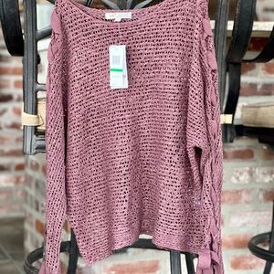 NWT Jolt loose knit plum colored sweater